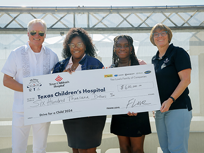 Trillium and Musket representatives presenting a check to Texas Children's Hospital