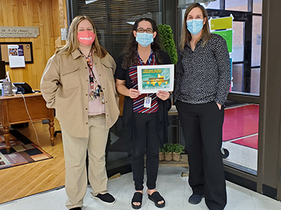 Putnam City instructional coach Angela Farris, Principal Jennifer and Assistant Principal Dr. Kara Walk