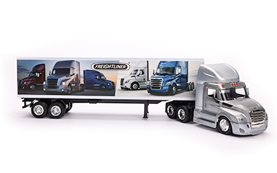 A die-cast long hauler truck