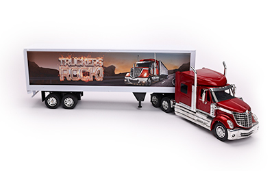 A die-cast long hauler truck