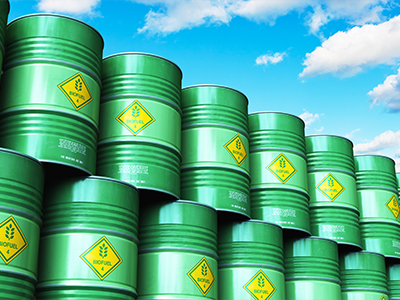 Green biodiesel barrels